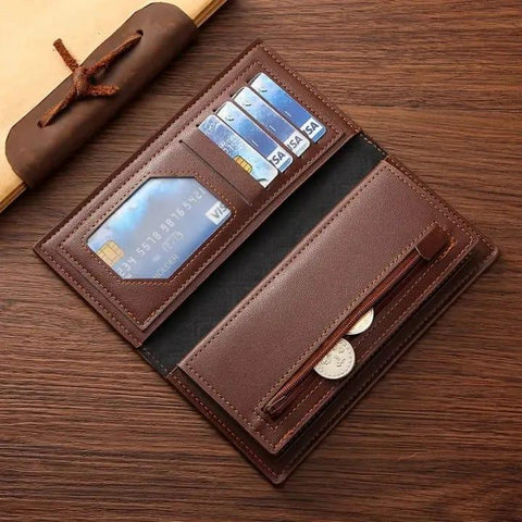 Men's Leather wallet -Texured Design -1 Pc Black & Brown